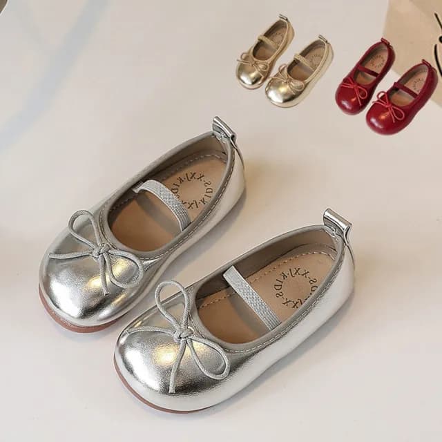 【橘魔法】圓頭亮面蝴蝶結公主鞋(娃娃鞋 鞋子 女童 兒童 童裝 童鞋 皮鞋 表演 禮服 婚禮 生日 萬聖節)