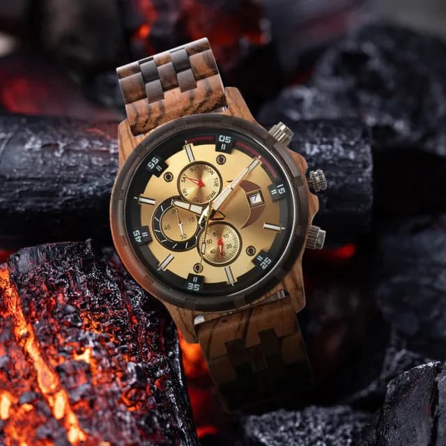 【LEEHER】手錶/木質腕錶/木頭錶/石英錶/腕錶/檀木錶帶/男生手錶/檀木手錶/木錶/指針手錶/檀木石英錶/