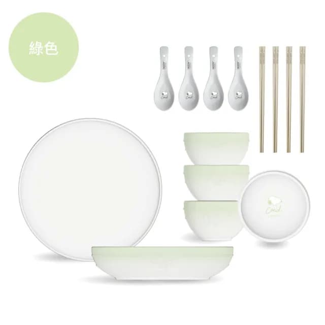 【COTD】SNOOPY聯名 陶瓷碗盤餐具14件組/五色(碗/盤/筷子/湯匙/史努比)
