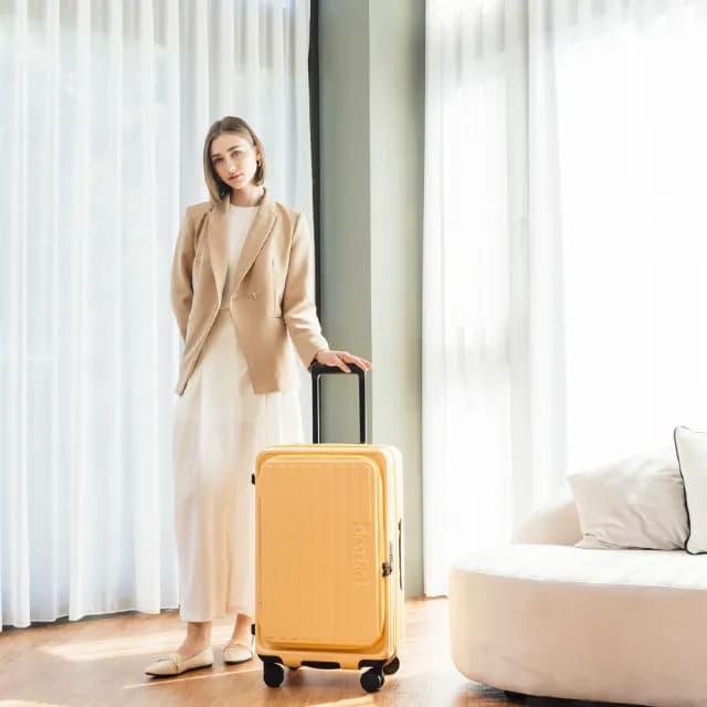 【Deseno 笛森諾】特洛伊PRO26吋真空壓縮｜前開式煞車行李箱(多色任選_含真空壓縮機)