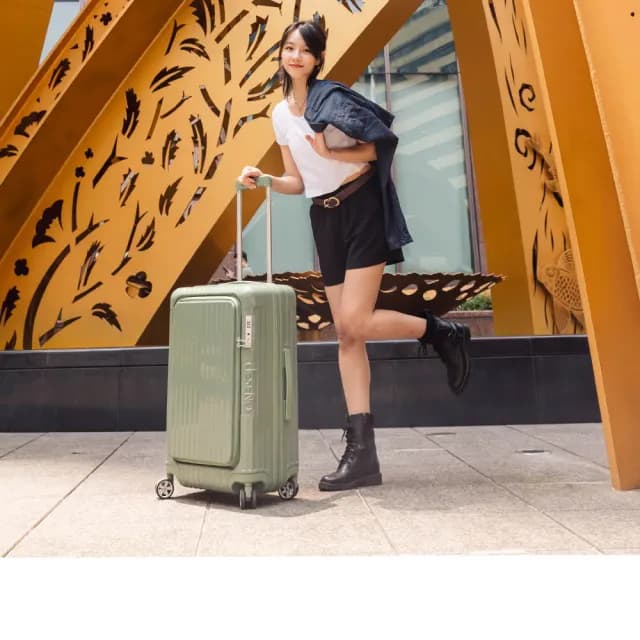 【Deseno 笛森諾】尊爵傳奇V-25吋前開可擴充拉鍊行李箱(多色任選-建議加購專屬箱套)