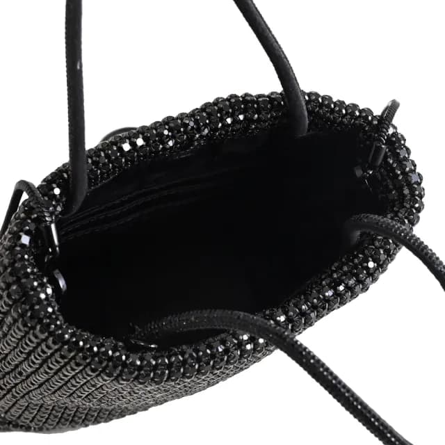 【TORY BURCH】經典雙T吊飾璀璨滿版水鑽迷你手袋包兩用包(銀鑽)