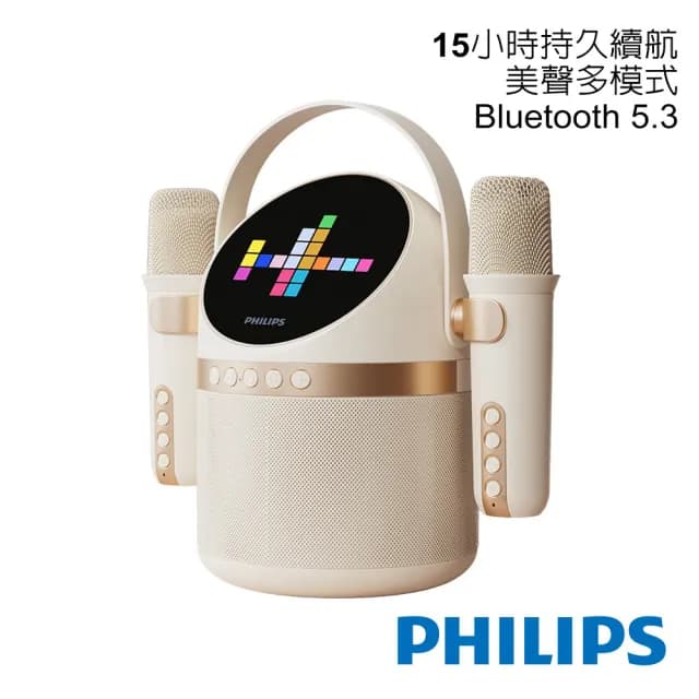 【Philips 飛利浦】小福麥AI智能K歌藍牙音箱-TAS2509WT