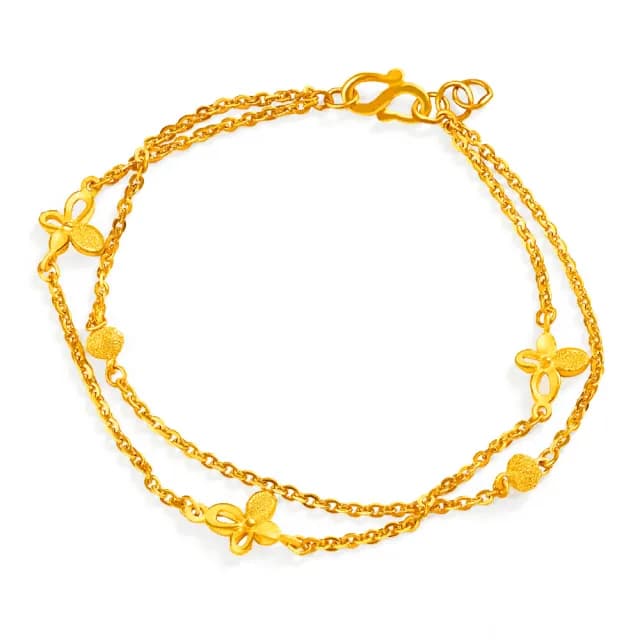 【元大珠寶】雙11黃金手鍊9999蝴蝶之戀(1.75錢正負5厘)