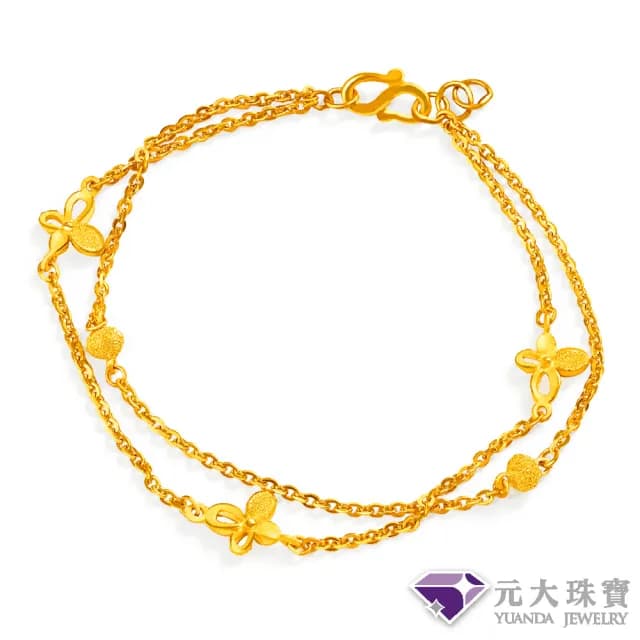 【元大珠寶】雙11黃金手鍊9999蝴蝶之戀(1.75錢正負5厘)