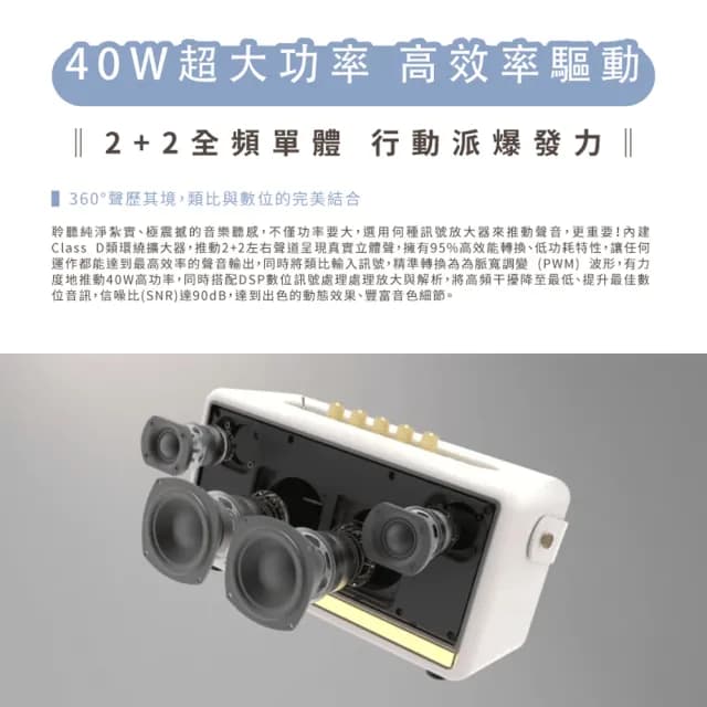 【SANSUI 山水】聲之魂 氣動Hi-Fi 藍牙音響(SOAIR)