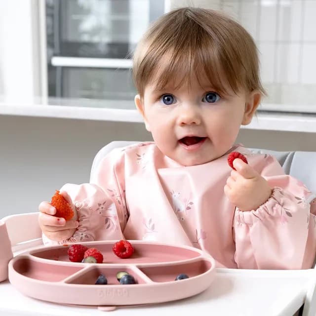 【BiBADO】兒童 防滑矽膠餐盤(吸盤式 兒童學習餐具 副食品 多色可選)