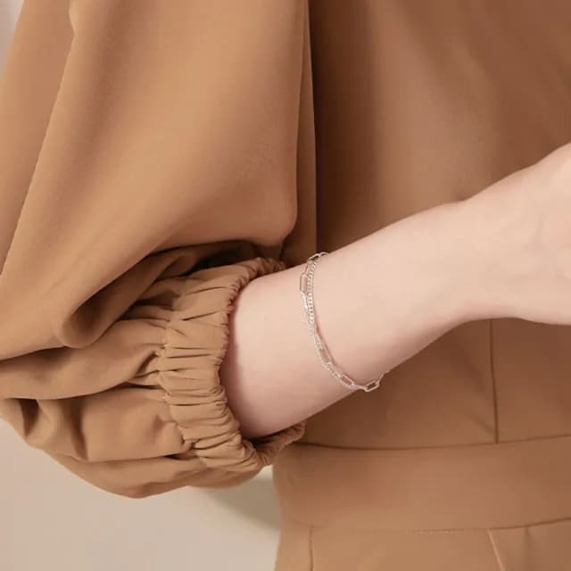 【vacanza】雙層OT鏈條 純銀手鍊