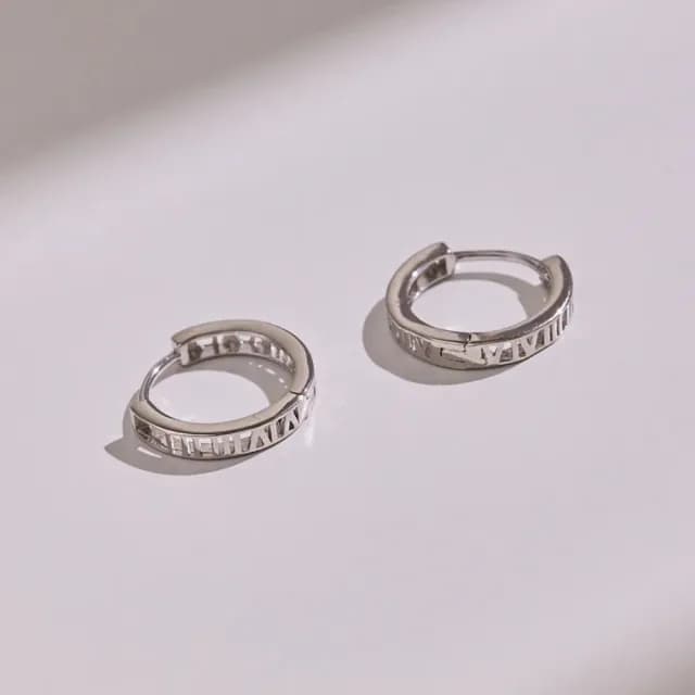 【vacanza】羅馬圓圈 純銀耳環