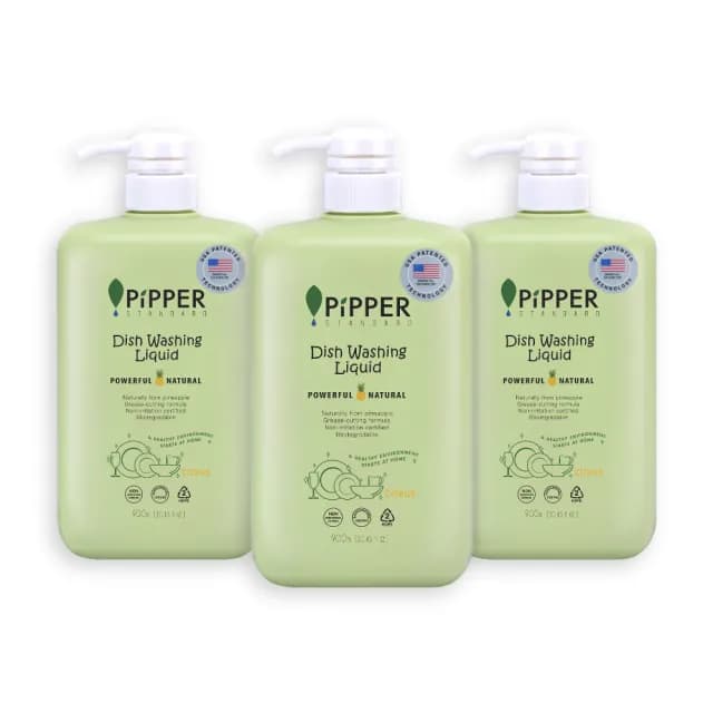 【PiPPER STANDARD】任選3入組 沛柏鳳梨酵素洗碗精柑橘900mlx3-柑橘/綠薄荷(洗碗洗蔬果/碗盤餐具洗潔精)
