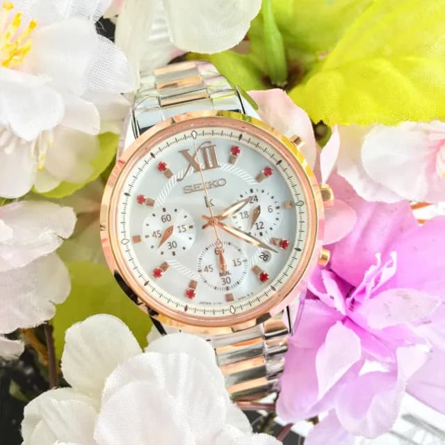 【SEIKO 精工】LUKIA系列 晶鑽時標 光動能 真三眼 女錶 V175-0EW0G/SSC824J(多重視界 閃耀由內而外)