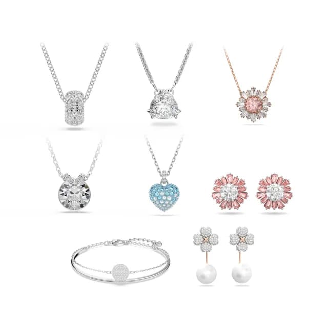 【SWAROVSKI 施華洛世奇】Idyllia/Latisha/Sublima/Bella V/Dextera/Matrix 鏈墜/耳環 圓形(8款任選)