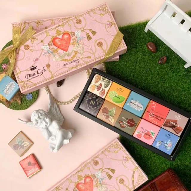 【Diva Life】聖誕胡桃鉗 比利時巧克力片10入禮盒(交換禮物)