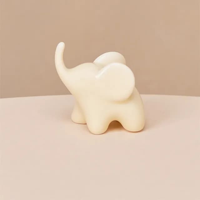 【新川】迷你招財象擺飾 三色可選 桌面工位裝飾小物(招財吸水陶瓷 首飾收納擺件 新年喬遷賀禮)