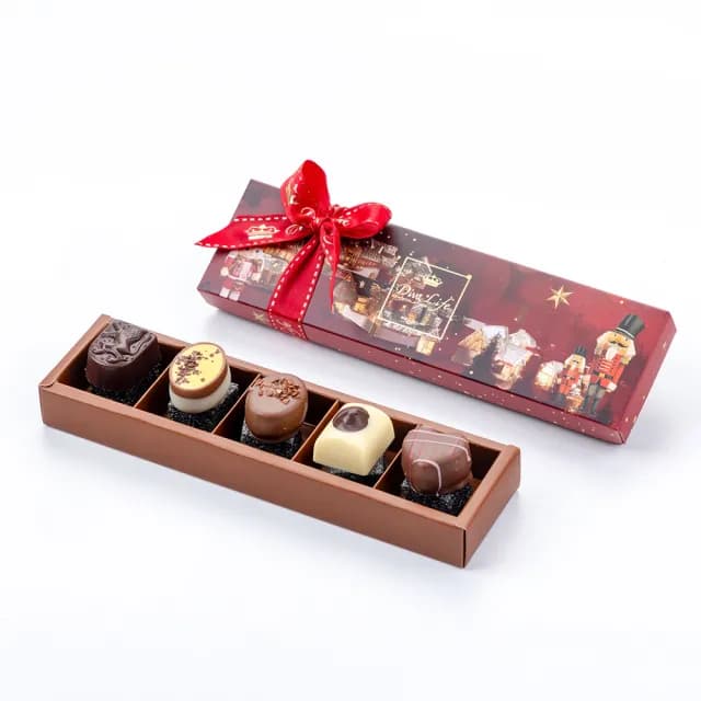 【Diva Life】聖誕胡桃鉗 銀饌5入比利時夾心巧克力禮盒(交換禮物)