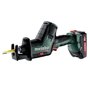 【metabo 美達寶】18V鋰電無刷單手軍刀鋸 4.0Ah單電套裝組 隨附工具袋(SSE 18 LTX BL Compact)