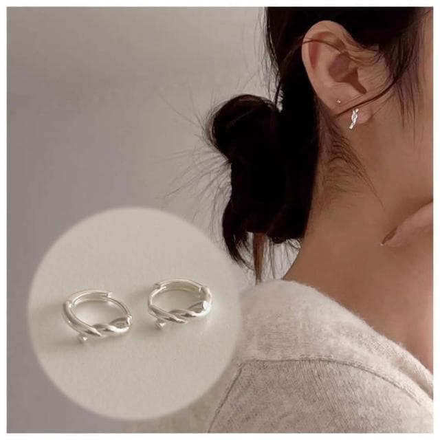 【HaNA 梨花】s鍍真金啞金版．簡單的綁結小眾感耳環