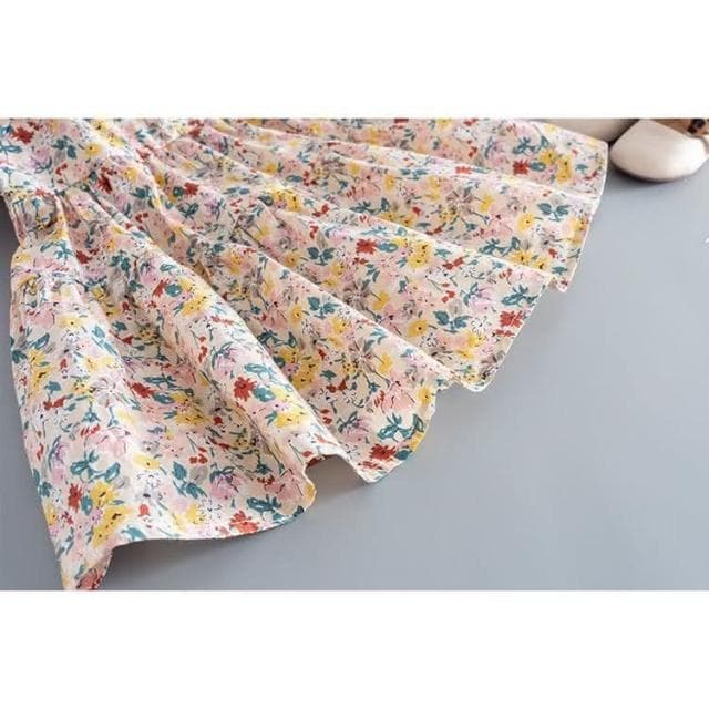 【Arbea】女童連衣裙夏季新款小女孩公主裙中小童時尚洋氣韓版碎花裙兒童 C538