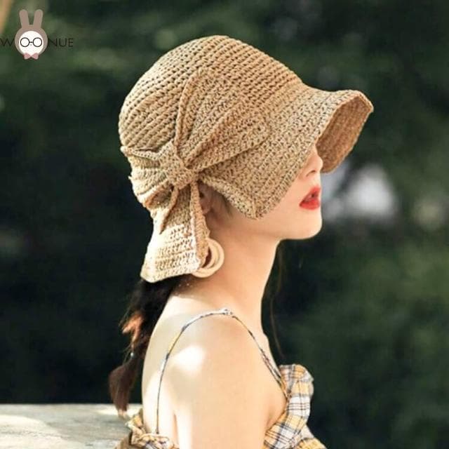 【WOONUE】女春夏英式歐風小臉休閒遮陽草編寬邊帽防紫外線休閒沙灘旅行(春夏穿閨蜜女友情人女兒母親節紀念日生日禮物)