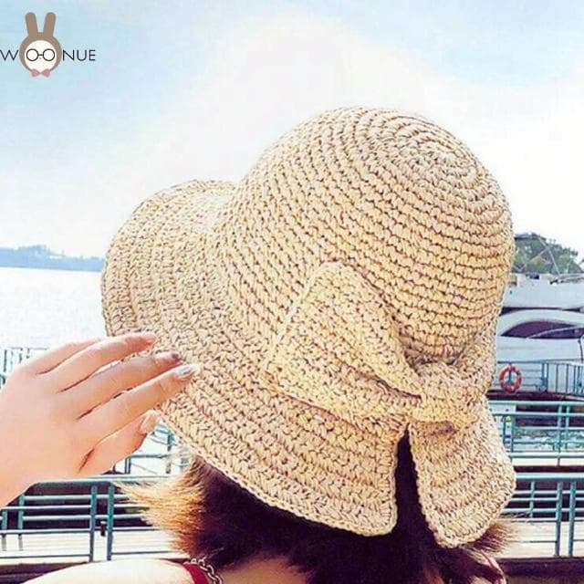 【WOONUE】女春夏英式歐風小臉休閒遮陽草編寬邊帽防紫外線休閒沙灘旅行(春夏穿閨蜜女友情人女兒母親節紀念日生日禮物)