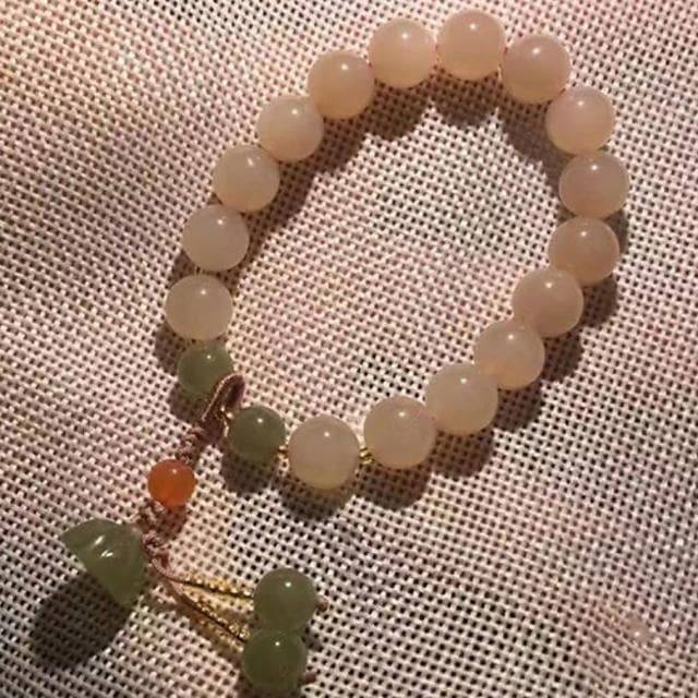 【KT DADA】送女友 生日禮物 手鍊女 手串 手鍊串珠 佛珠手鍊 和田玉手串 和田玉手鍊 煙紫色手鍊 招財手鍊