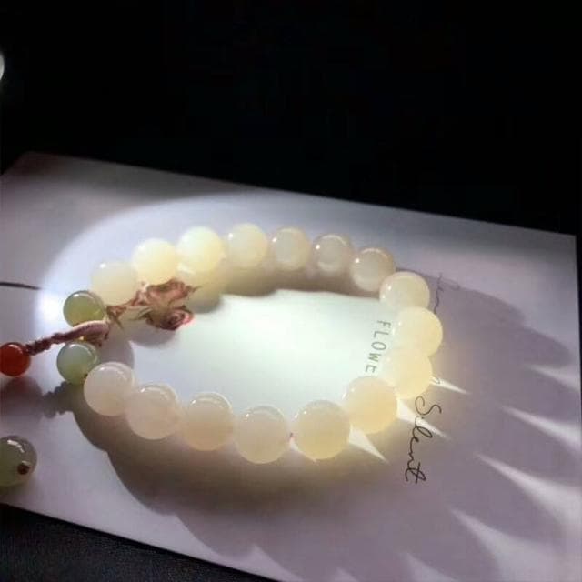 【KT DADA】送女友 生日禮物 手鍊女 手串 手鍊串珠 佛珠手鍊 和田玉手串 和田玉手鍊 煙紫色手鍊 招財手鍊