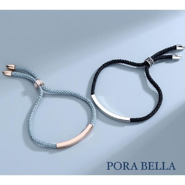 【Porabella】925純銀手鍊 情侶手鏈 白金玫瑰金編織款手鍊 情人節禮物 告白銀飾 Bracelet 一對販售