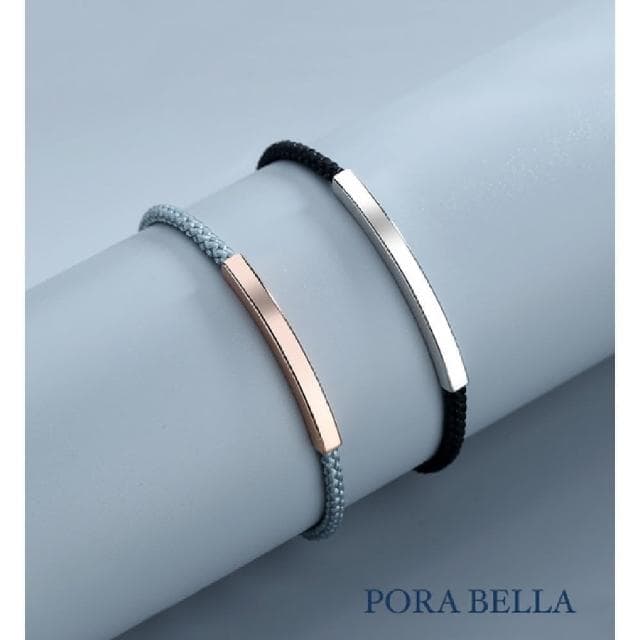 【Porabella】925純銀手鍊 情侶手鏈 白金玫瑰金編織款手鍊 情人節禮物 告白銀飾 Bracelet 一對販售
