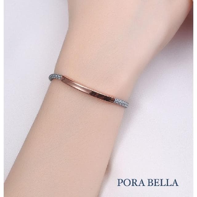 【Porabella】925純銀手鍊 情侶手鏈 白金玫瑰金編織款手鍊 情人節禮物 告白銀飾 Bracelet 一對販售