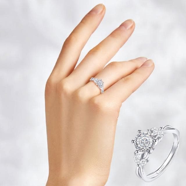 【LEESA】純銀戒指\戒指\指環\銀戒\鋯石戒指\女戒指花戒指\造型戒指\求婚戒指\婚戒\送女生\送閨蜜\生日禮物