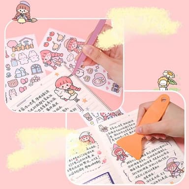 【蛋蛋購物】送貼紙 手帳工具收納組合包 素材小禮盒 一整套手賬本套裝(全套手賬貼紙 送刻刀 鑷子)