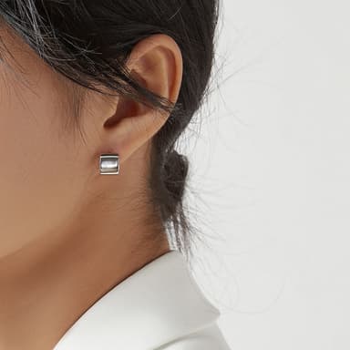 【LEESA】s925純銀耳扣\圈圈耳環\復古女耳扣\小耳扣\小耳朵耳環\易扣耳環\情人節禮物\生日禮物\女友禮物