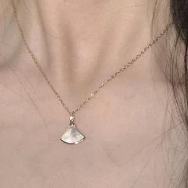 【MoonDy】項鍊 珍珠貝殼項鍊 銀飾品 韓國飾品 結婚禮物 純銀項鍊 造型珍珠項鍊 新娘飾品 情人節禮物