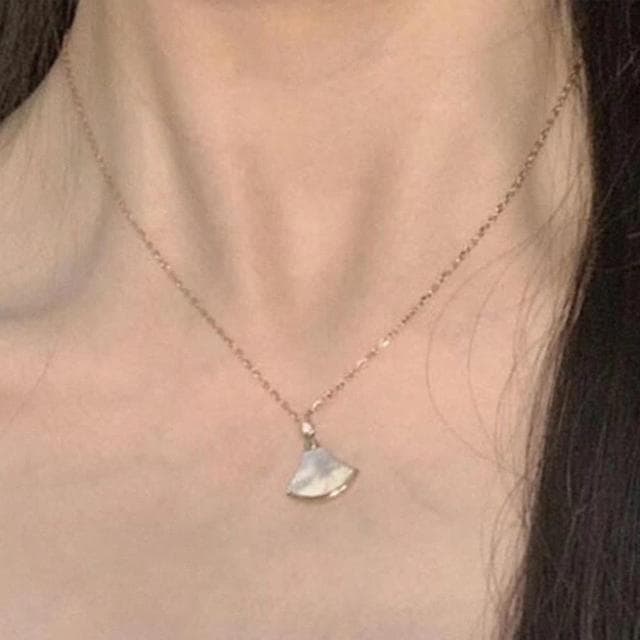 【MoonDy】項鍊 珍珠貝殼項鍊 銀飾品 韓國飾品 結婚禮物 純銀項鍊 造型珍珠項鍊 新娘飾品 情人節禮物