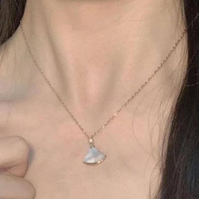 【MoonDy】項鍊 珍珠貝殼項鍊 銀飾品 韓國飾品 結婚禮物 純銀項鍊 造型珍珠項鍊 新娘飾品 情人節禮物