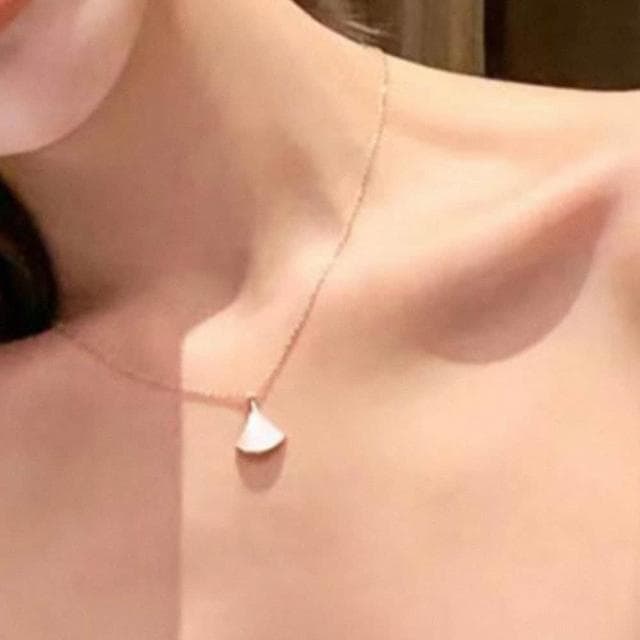 【MoonDy】項鍊 珍珠貝殼項鍊 銀飾品 韓國飾品 結婚禮物 純銀項鍊 造型珍珠項鍊 新娘飾品 情人節禮物