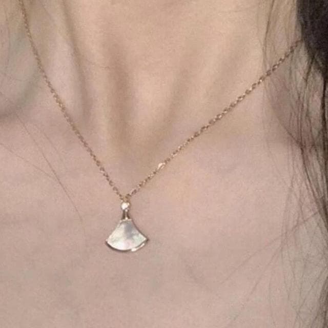 【MoonDy】項鍊 珍珠貝殼項鍊 銀飾品 韓國飾品 結婚禮物 純銀項鍊 造型珍珠項鍊 新娘飾品 情人節禮物
