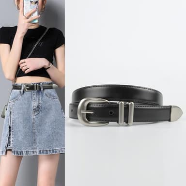 【MoonDy】真皮皮帶 精品皮帶 女生腰帶 皮具 皮帶 褲帶 百搭腰帶 復古皮帶 黑色皮帶 韓國皮帶 禮物 個性皮帶 衣服配件