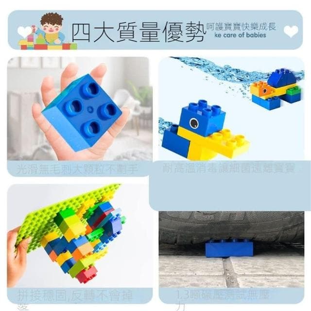 ❤️現貨 費樂積木 兼容得寶 大顆粒積木 益智玩具 幼兒親子互動玩具(LEGO樂高得寶Duplo德寶 兒童玩具 聖誕禮物)