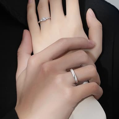 【KT DADA】求婚戒指 對戒 指環 生日禮物 情侶戒指 情侶禮物 情侶對戒 戒指 純銀戒指 結婚戒指 鋯石戒指