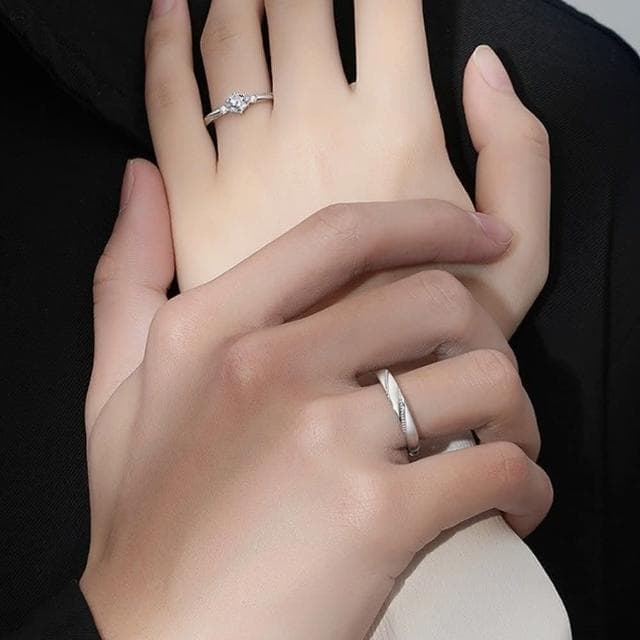 【KT DADA】求婚戒指 對戒 指環 生日禮物 情侶戒指 情侶禮物 情侶對戒 戒指 純銀戒指 結婚戒指 鋯石戒指