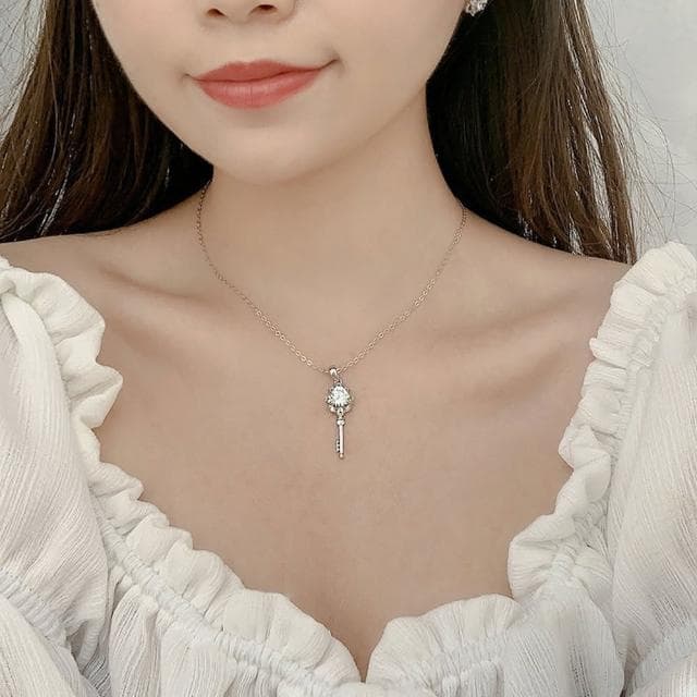 【KT DADA】項鍊 女生項鍊 鋯石項鍊 高級精品 鑰匙項鍊 韓國項鍊 鎖骨項鍊 氣質項鍊 閨蜜項鍊 小花項鍊 情侶禮物