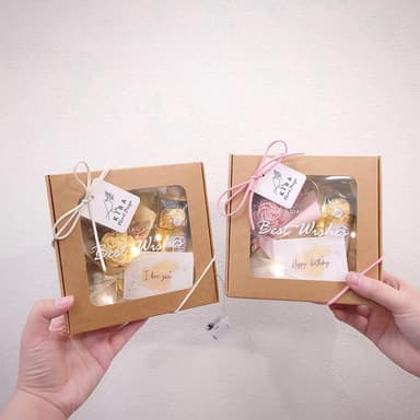 【KIRA與花花藝】Best wishes迷你小花束金莎禮盒/牛皮色款/浪漫粉(乾燥花/生日禮物/情人節禮物/交換禮物)