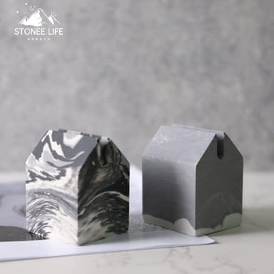 時硐STONE 房子名片架(手工 創意名片架 獨特名片架 名片座 禮物 擺飾 裝飾品 質感 療愈小物)