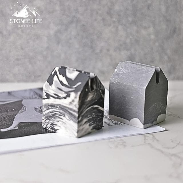 時硐STONE 房子名片架(手工 創意名片架 獨特名片架 名片座 禮物 擺飾 裝飾品 質感 療愈小物)