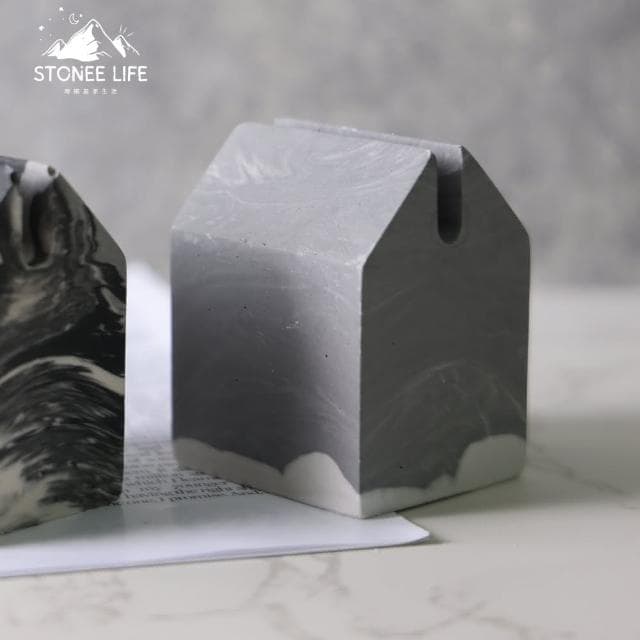 時硐STONE 房子名片架(手工 創意名片架 獨特名片架 名片座 禮物 擺飾 裝飾品 質感 療愈小物)