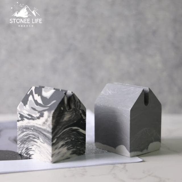 時硐STONE 房子名片架(手工 創意名片架 獨特名片架 名片座 禮物 擺飾 裝飾品 質感 療愈小物)