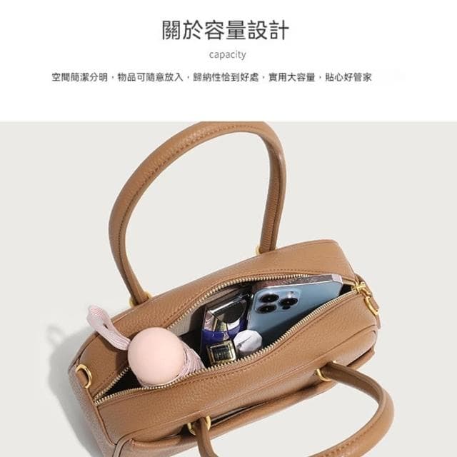 【LEESA】軟皮吐司包\保齡球包\新款包包\復古枕頭包\時尚百搭\小眾設計\腋下包\奶茶色包包\閨蜜禮物