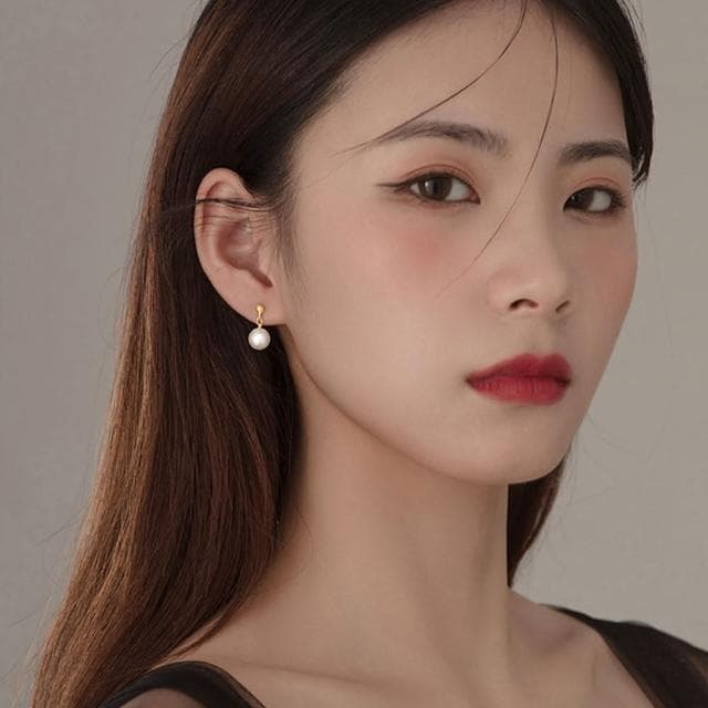 【KT DADA】耳環 天然珍珠 s925銀 飾品 女生飾品 貝珠耳釘 2022年秋冬耳環 抗過敏耳環 復古耳環