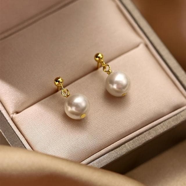 【KT DADA】耳環 天然珍珠 s925銀 飾品 女生飾品 貝珠耳釘 2022年秋冬耳環 抗過敏耳環 復古耳環